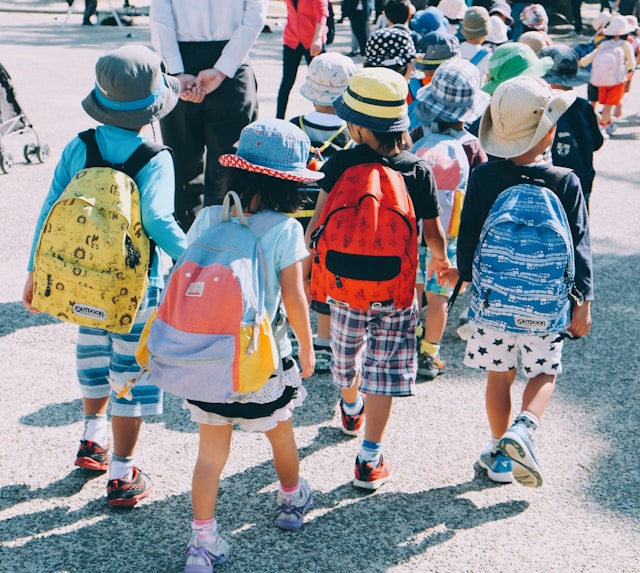 A class of small children during the back to school season.