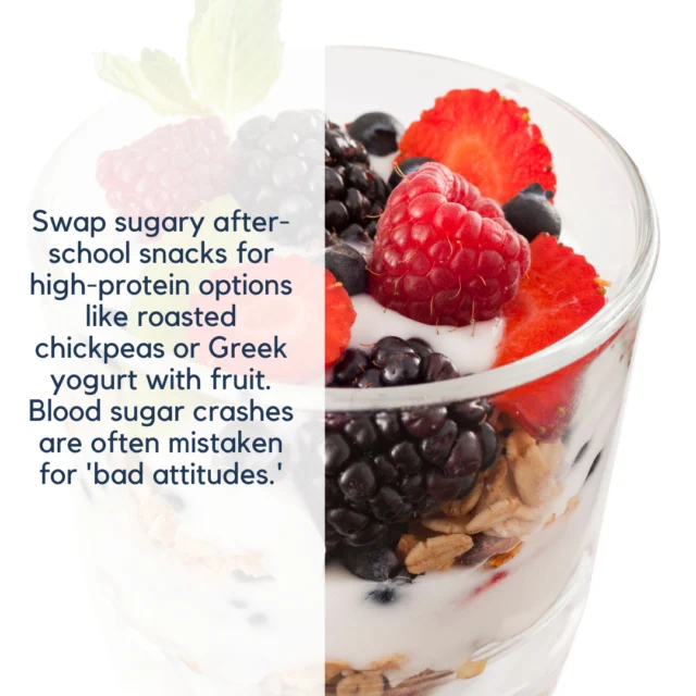 Ever notice your kid’s mood tanks right after that “treat” snack?⁠
⁠
It’s not just crankiness. It’s a blood sugar crash. A lot of after-school “rewards” are loaded with sugar, which spikes energy and then drops it hard… right around homework time.⁠
⁠
Try swapping the usual cookies or gummies for something protein-packed: roasted chickpeas, a boiled egg, apple slices with nut butter, or Greek yogurt with fruit. You’ll be amazed how much calmer and more focused the whole evening feels.⁠
⁠
✨ Want more simple health swaps that make life easier (without the drama)?⁠
Follow Healthy American for weekly wellness tips made for real families.⁠
⁠
#HealthyAmericanUSA #SmartSnacking #BackToSchoolTips #AfterSchoolWellness